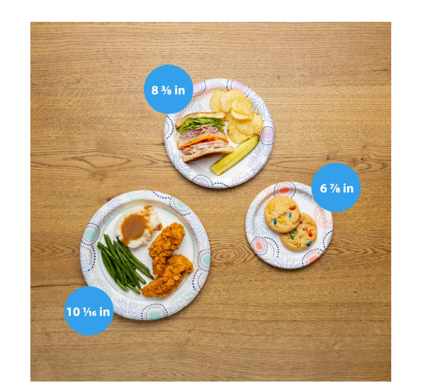 Great Value Disposable Paper Plates, 8.5", 300 Count