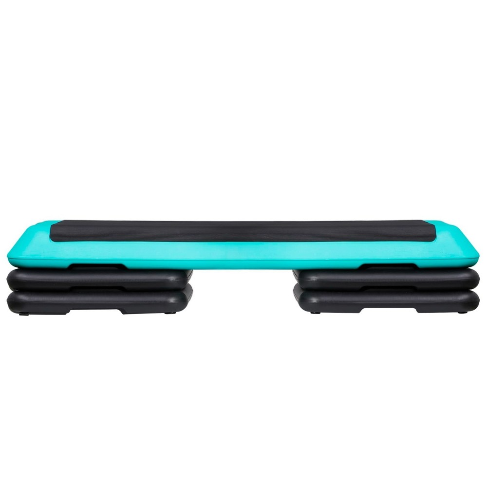 43'' Exercise Aerobic Step Platform,Adjustable Fitness Stepper,4 Stackable Riser