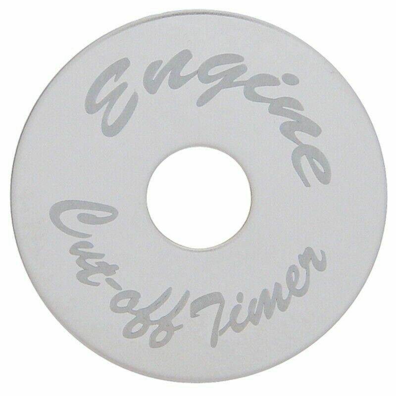 UP Switch Plate for Peterbilt Engine Shut Down Timer Stainless Etched #48432