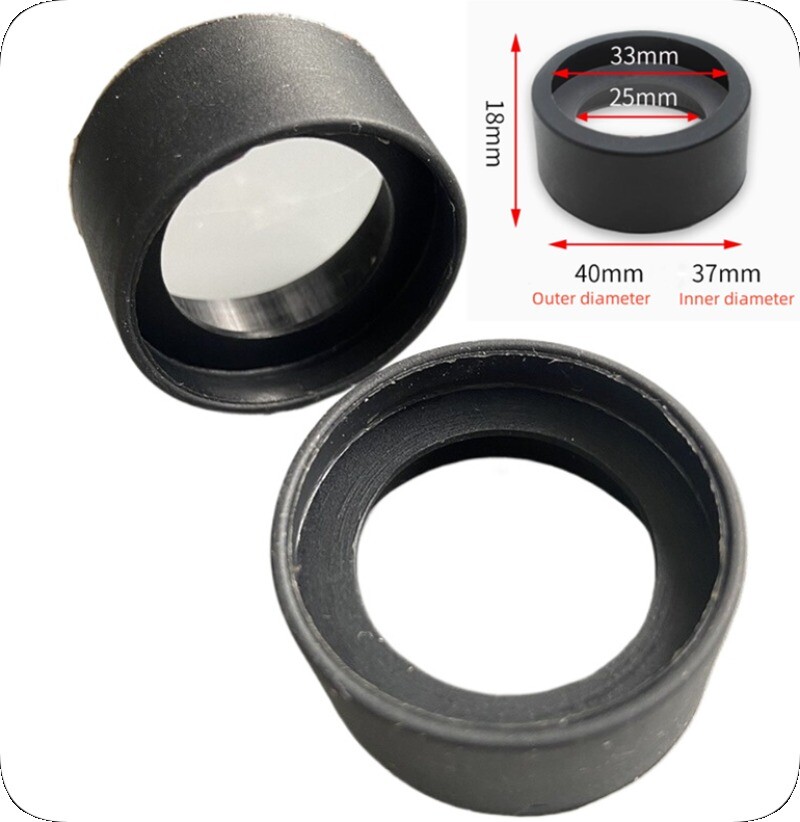 2PCS Rubber Eyepiece Foldable Eye Cups f Outer Dia.36-38mm Microscope Binoculars