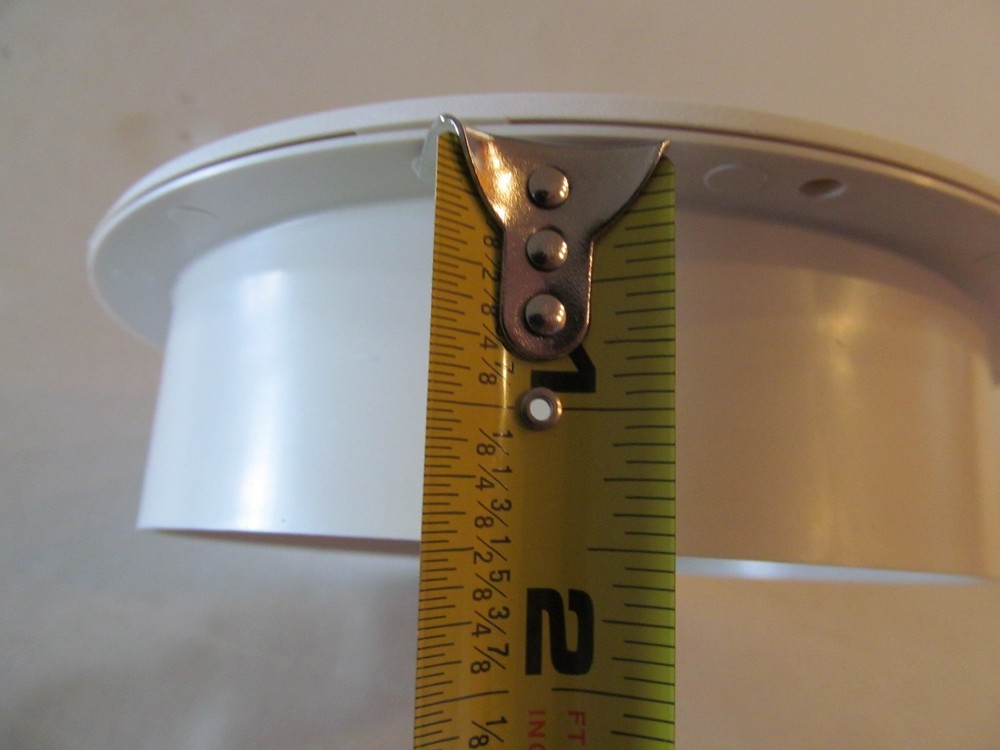 6 7/8" WHITE Round Ceiling A/C Vent 1 1/2" Collar Cover Open Close Rotate RV