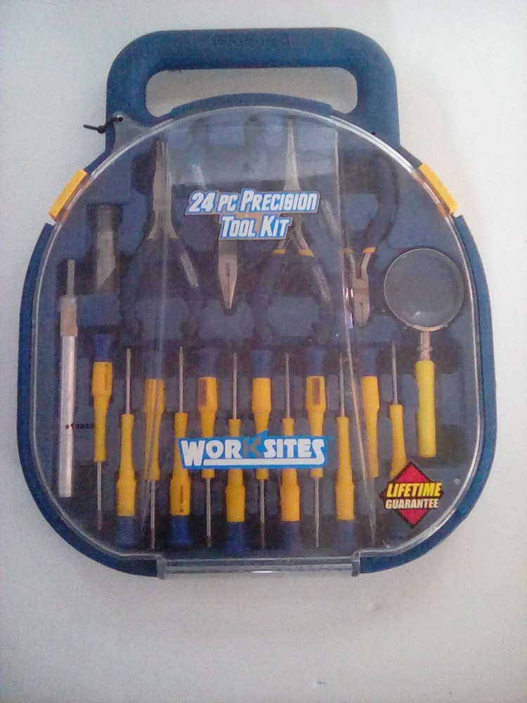 New Precision Tool Kit 24 pc Advantek Worksites Pliers Screwdrivers Hobby Tools