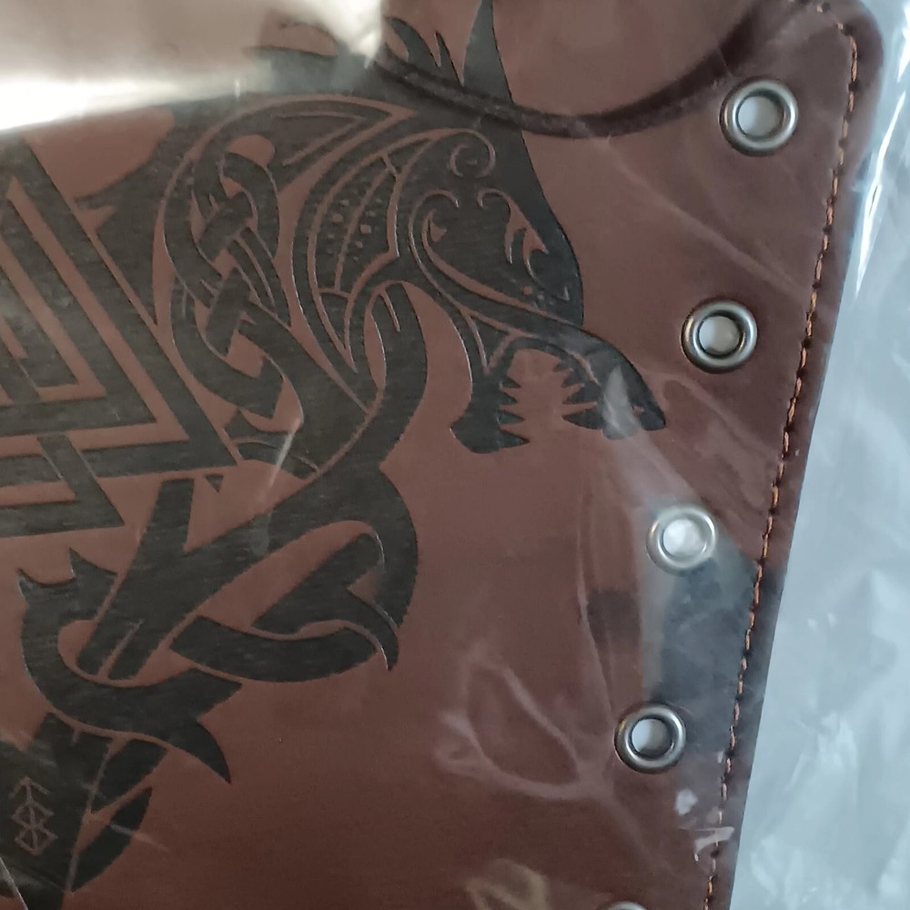 Wrist Bracer with Embossed Gothic Pattern Renaissance Pirate Knights