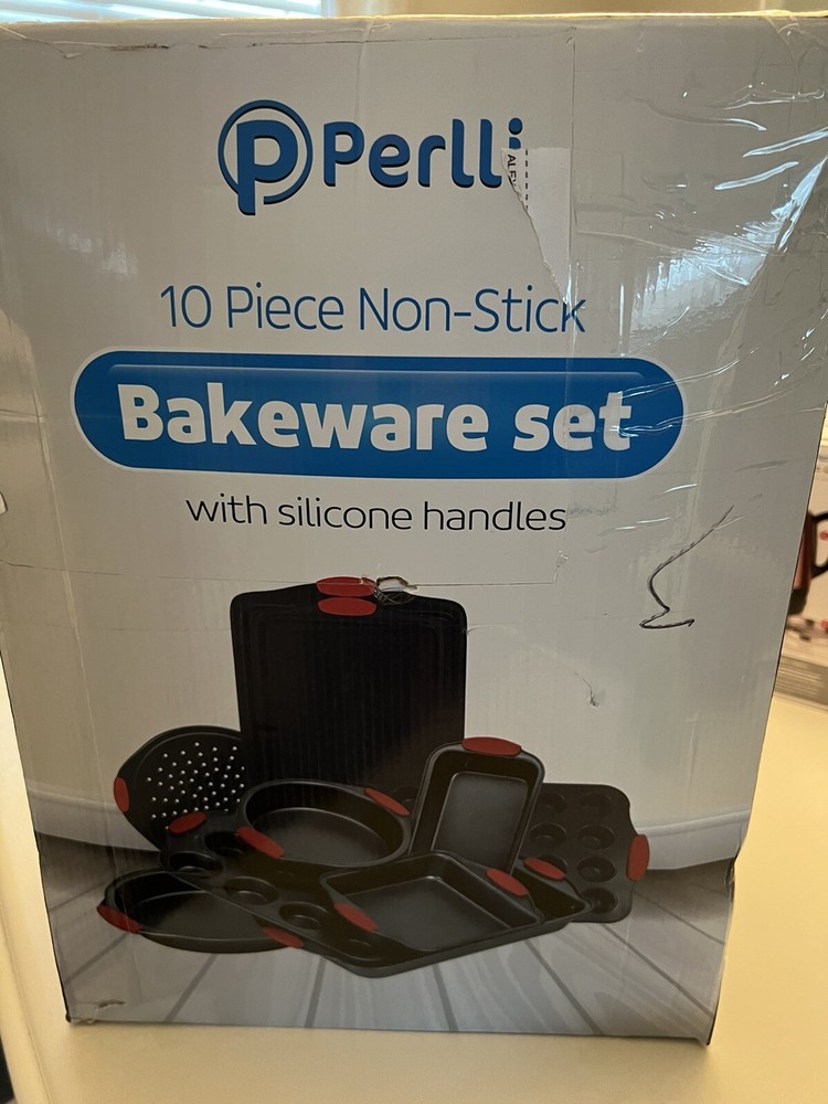 PERLLI Nonstick Bakeware Set Baking Pan Set, 10 Piece Heavy Duty.