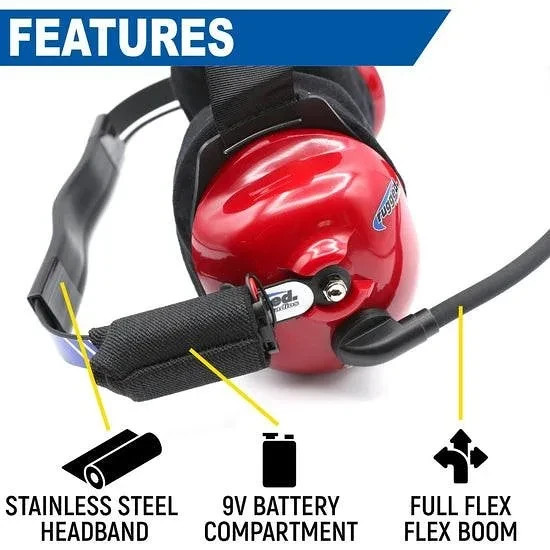 Rugged Radios H80 Track Talk Linkable Intercom Headset New