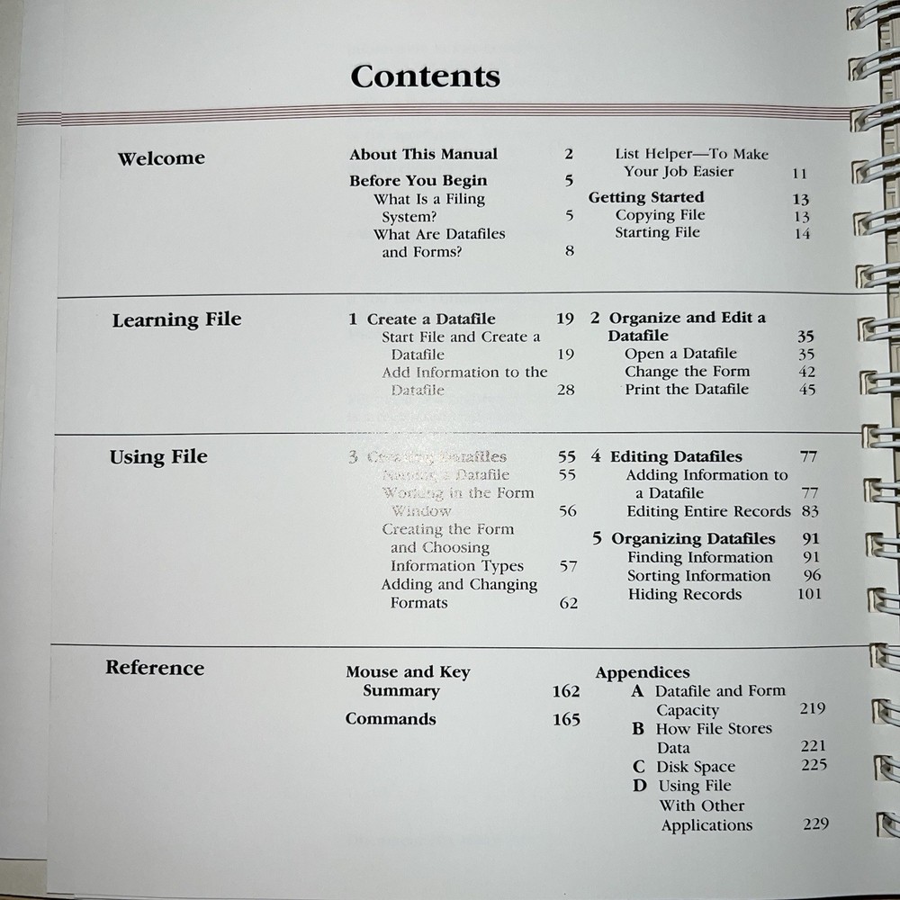 1984 Microsoft FILE Data Management Program MANUAL Only Macintosh 128K 512K RARE