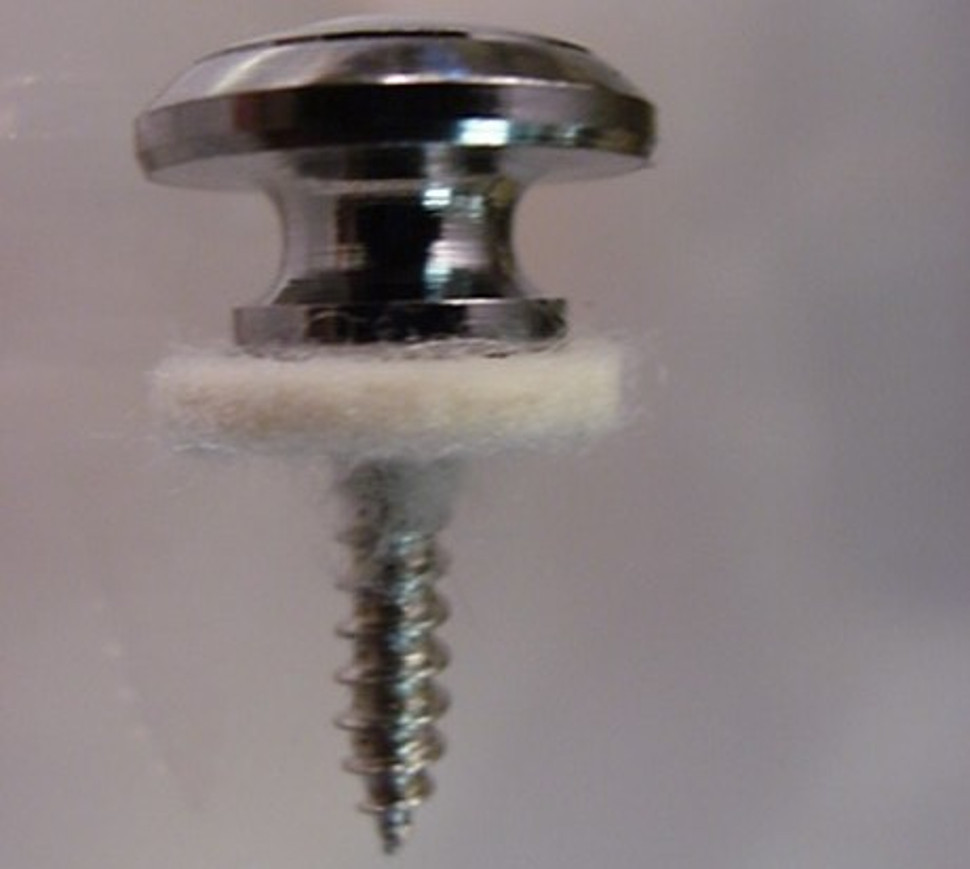 CHROME FELT-LINED GUITAR OR MANDOLIN STRAP PIN endpin