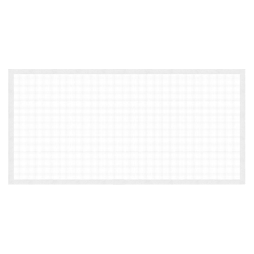 Window Screen Mesh 28" x 55" Fiberglass Net Mesh White Frame Hook and Loop
