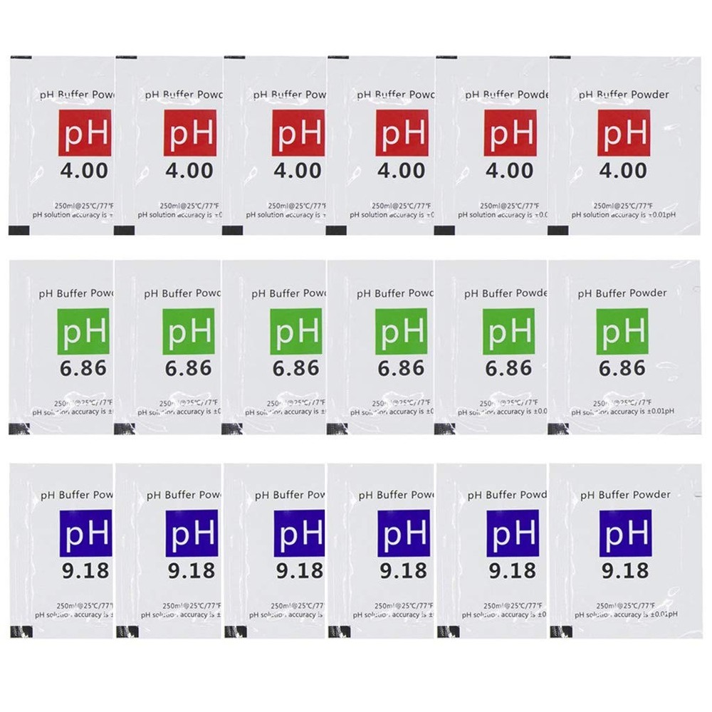 DuvinDD 18 Pack pH Calibration Solution Powder 6.86/4.00/9.18, Buffer...