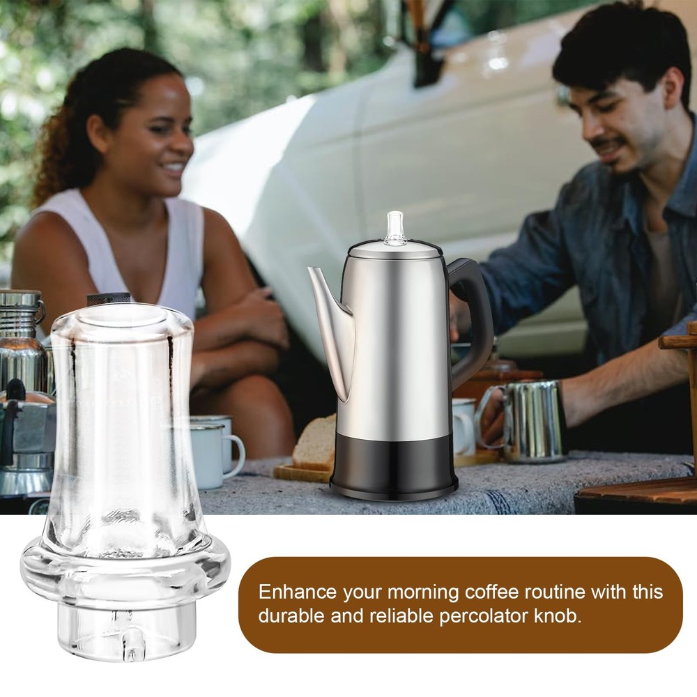 2 Pcs Coffee Percolator Plastic Top Replacement for 1.66in, Transparent