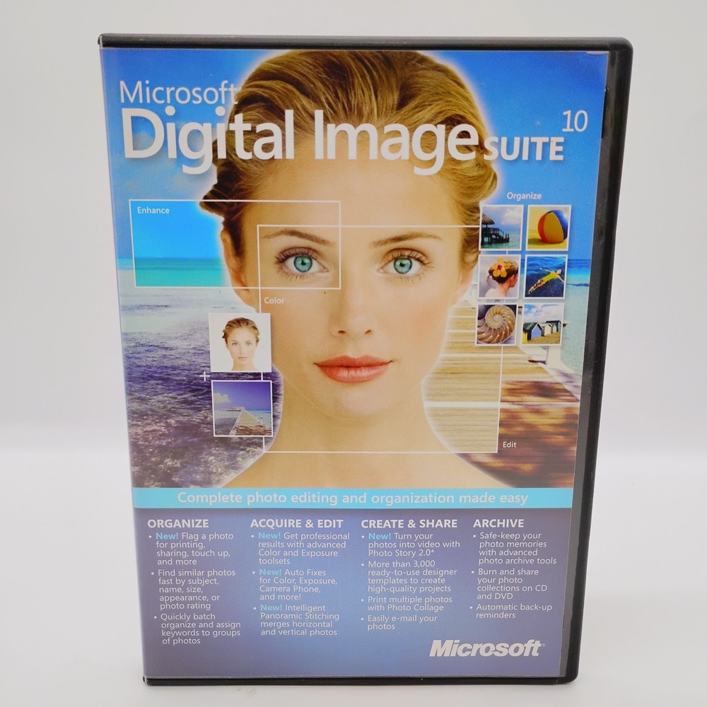 Digital Image Suite 10 (Windows PC, 2004, 2-Disc Set) Fast Free Shipping