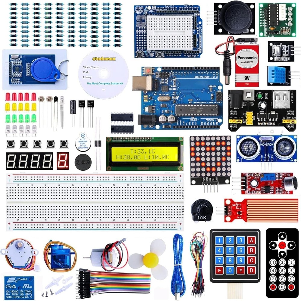 Best UNO R3 Kit Mega328 Tutorial Compatible with Arduino IDE 40 in 1 Electronics