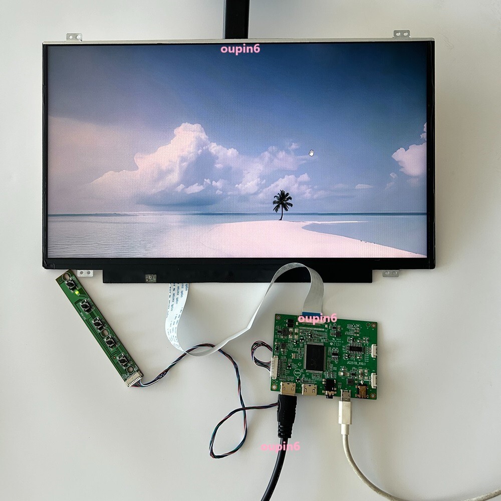 14" IPS panel 1366X768 Screen LED DIY X360 + Controller board KIT 2 MINI HDMI