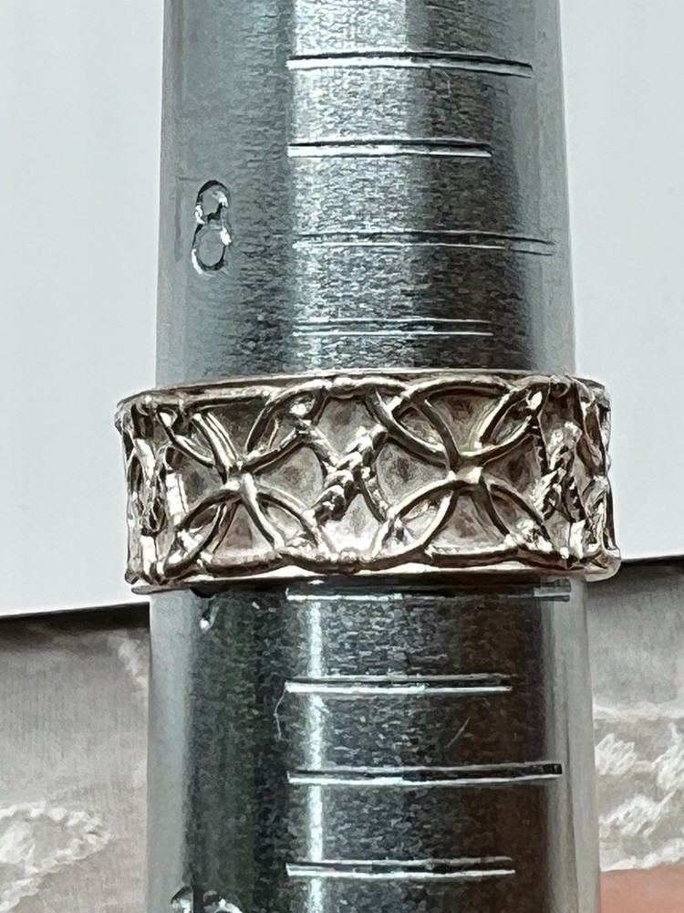 Sterling Silver Handcrafted Artisan Ring Size 8.5"
