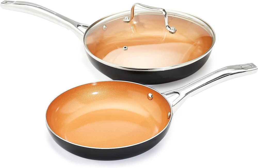 Amazon Basics Ceramic Nonstick Cookware Set, Induction Ready, Dishwasher & Oven