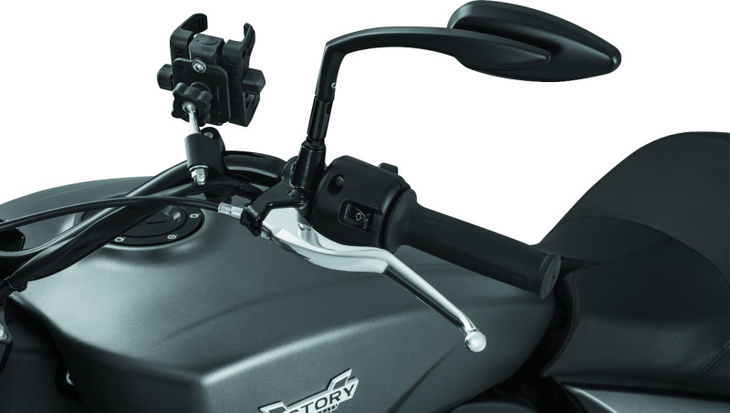 Kuryakyn Raised Mirror Mnt Adapters Gloss Black