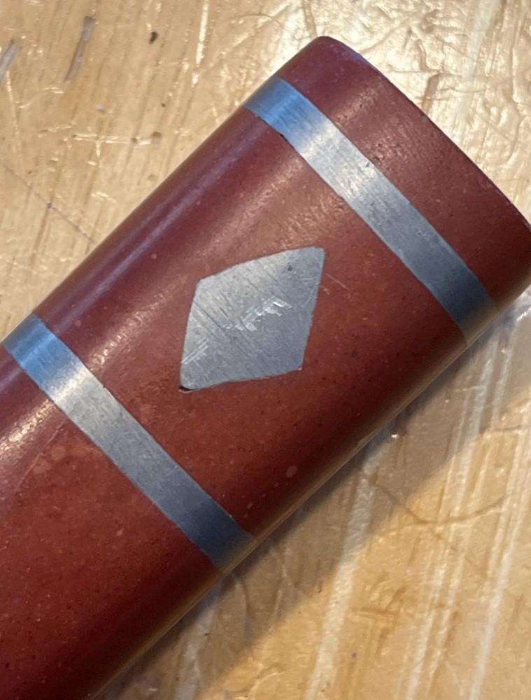 Catlinite Pipe signed "Crow" with symbol