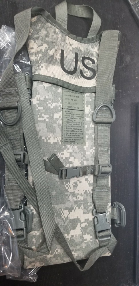 ARMY ACU MOLLE HYDRATION CARRIER 3L SYSTEM 100 oz, NO BLADDER, CIF ISSUE, READY
