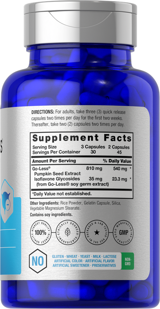 Go Less Bladder Control Pills | 90 Capsules | Maximum Strength | by Horbaach