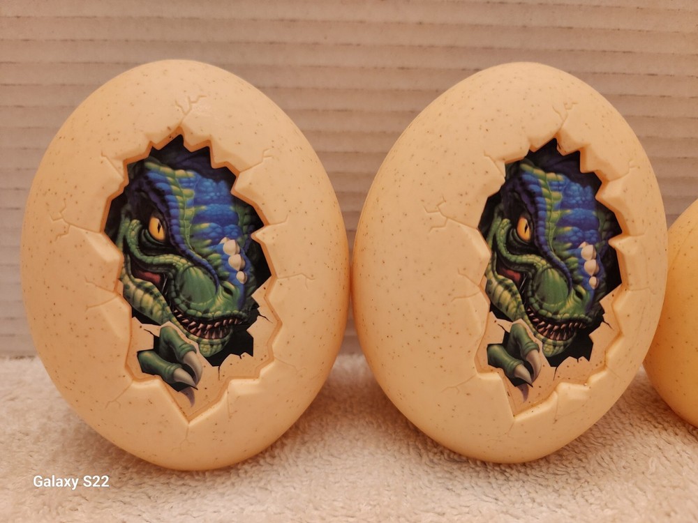 3 NERF Plastic Dinosaur Egg Targets