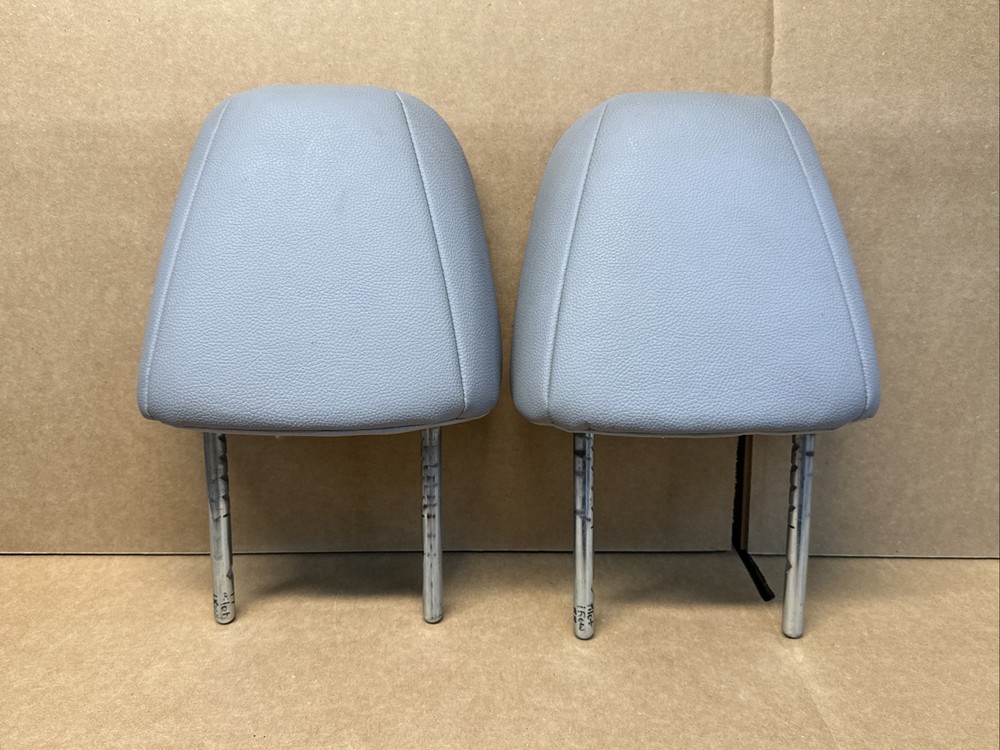 2016-2022 Honda Pilot Front Gray Leather Left Right Headrest Set Pair OEM