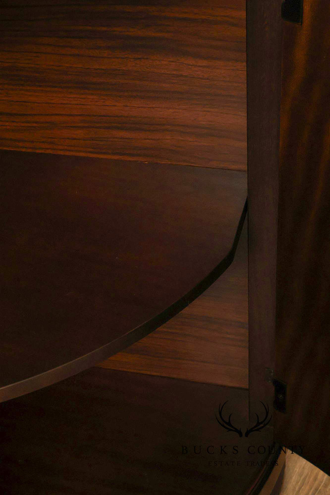 Bernhardt Art Deco Style Curved Front Sideboard With Black Granite Top