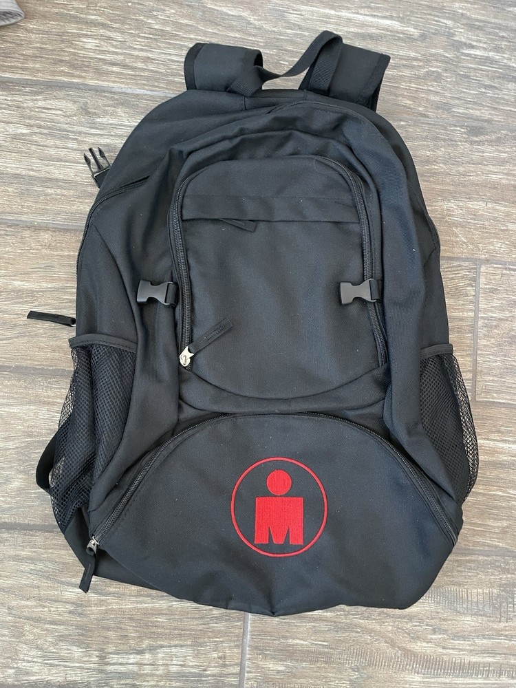 IRONMAN Triathlons, Backpack, Non Race Specific. Features The M-Dot Logo