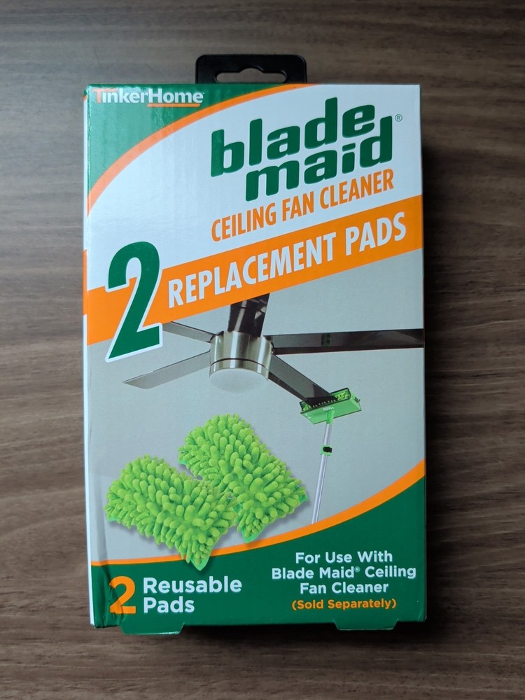 Blade Maid Ceiling Fan Microfiber Pads Two 2 Reusable Replacement Pads New