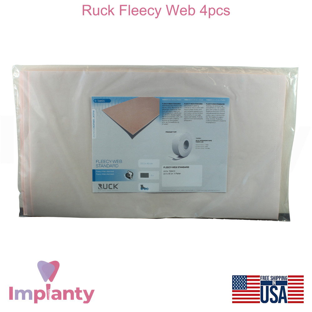 Ruck Fleecy Web 4pcs Soft Cotton Wool-Like Breathable Self-Adhesive Padding