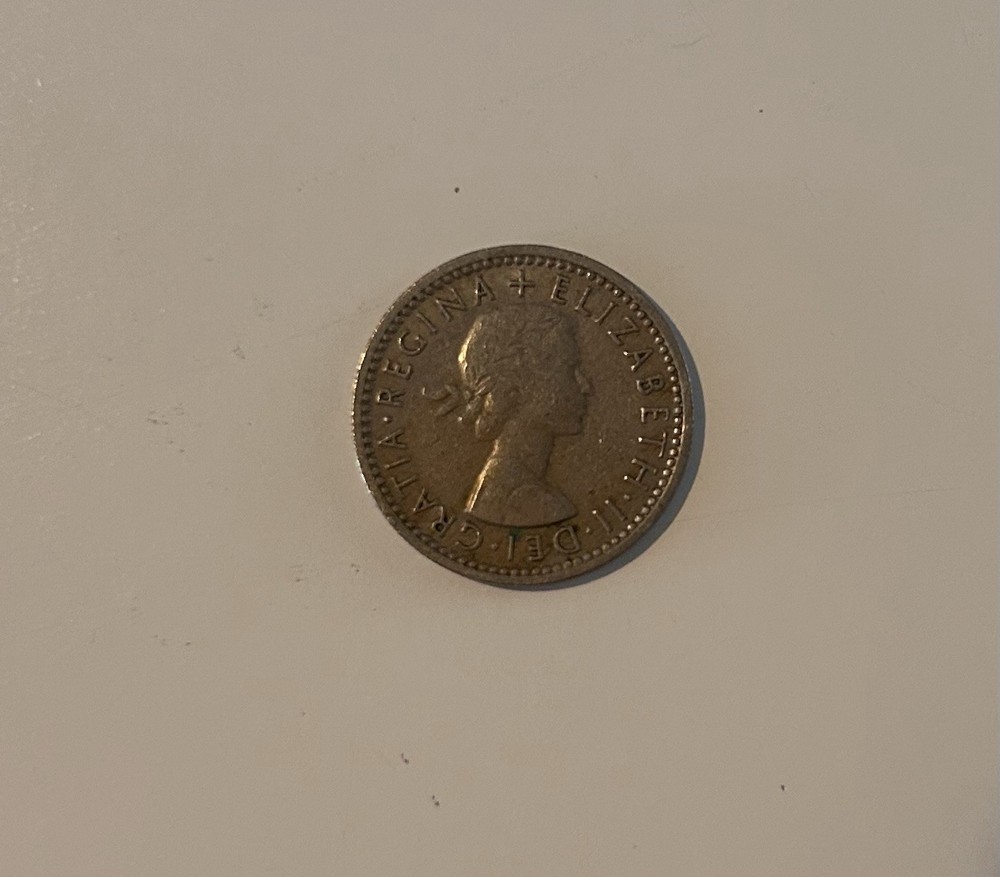 1955 Sixpence Coin
