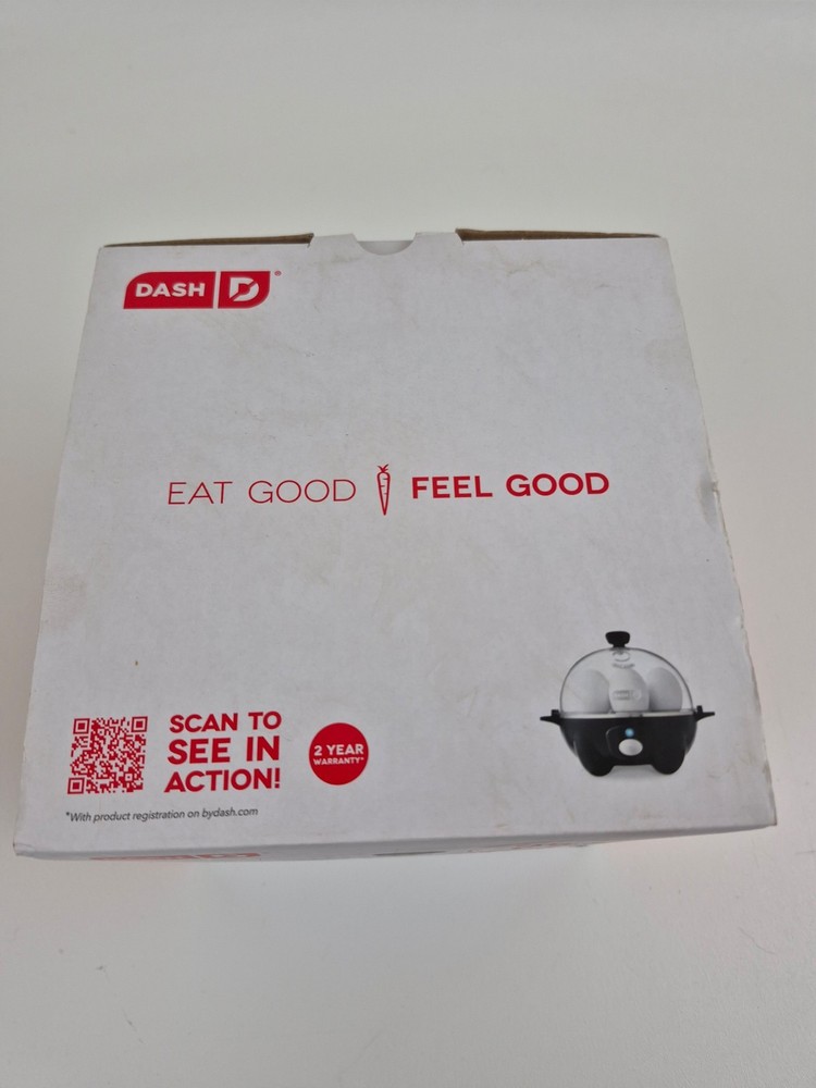 Dash Rapid Egg Cooker DEC005BK 6 Egg 360W Black New Open Box