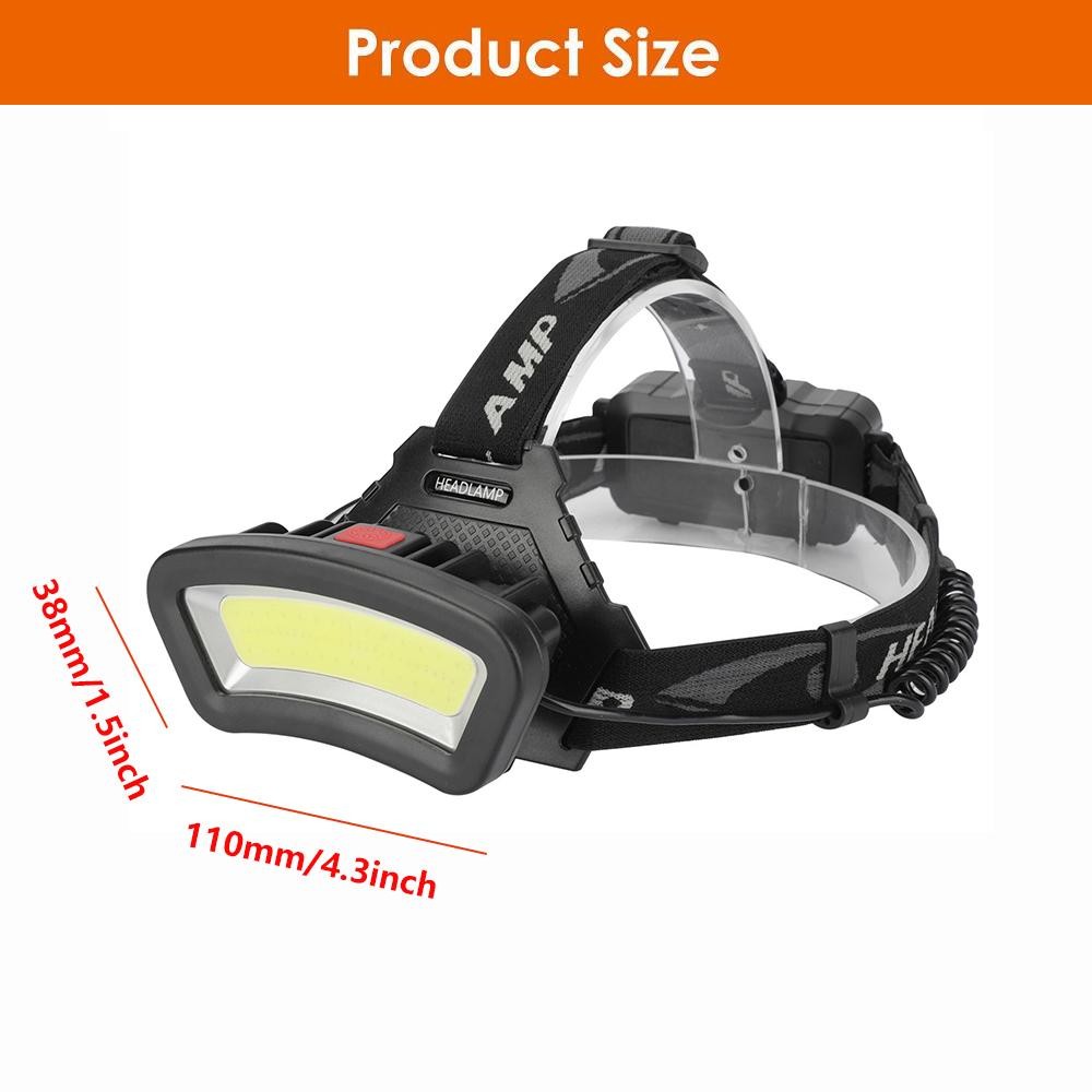 2X Waterproof Headlamp USB Rechargeable LED Head Torch Lamp Flashlight Camping