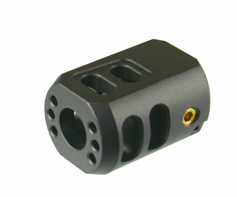 9/16x24 TPI Thread Muzzle Brake Compensator Anodized Color For .40