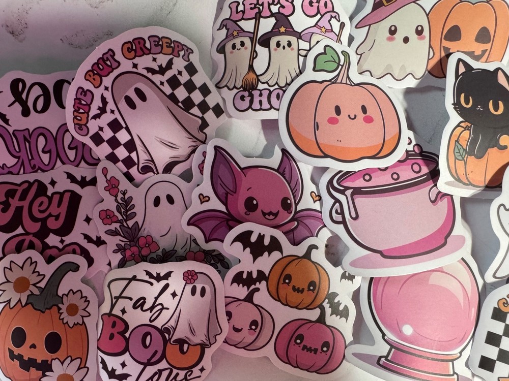 Spooky ghost fall halloween Sticker Lot