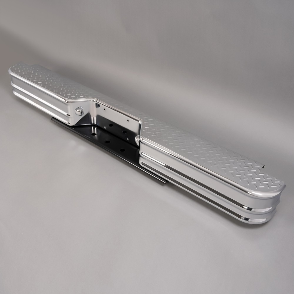 Chrome Steel Diamondstep Universal Rear Step Bumper Assembly For Silverado 1500