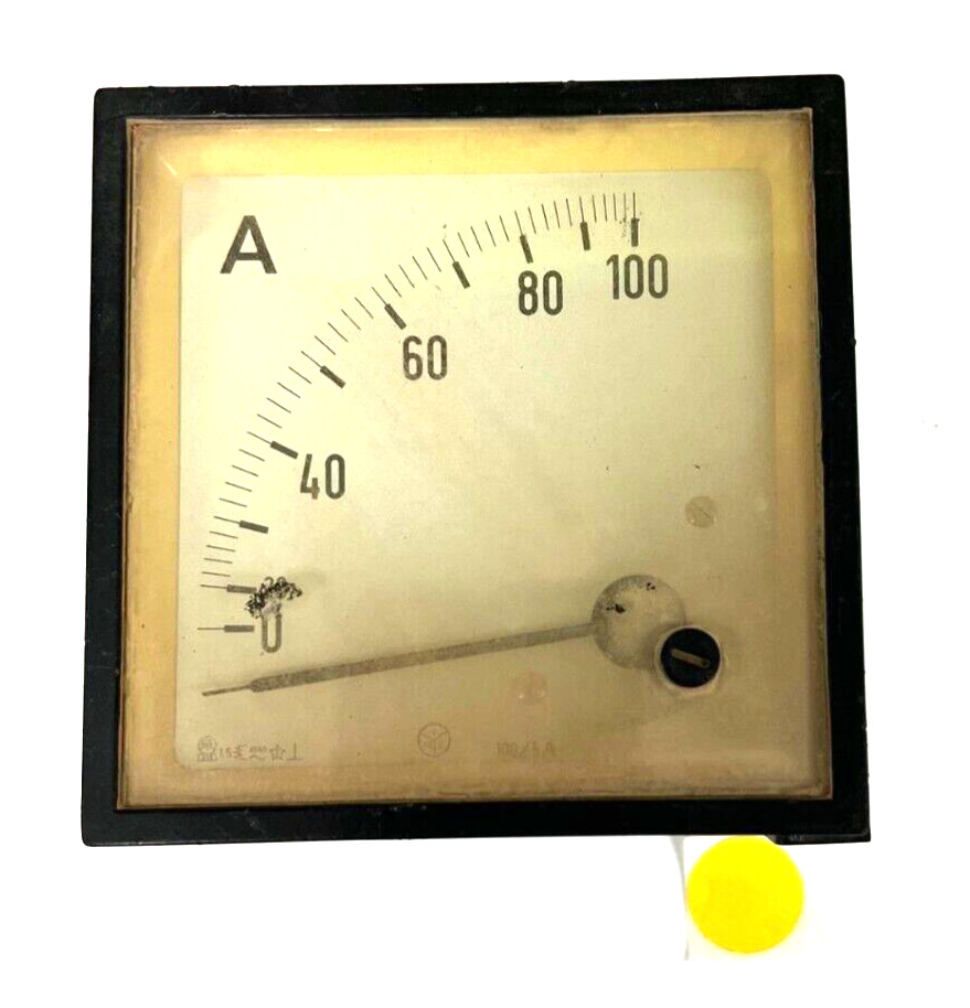 ANALOGUE PANEL AMMETER 100/5A 0-100 OAL 3-25/32"