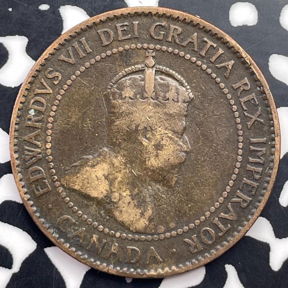 1907-H Canada Large Cent Lot#C2861 Key Date!