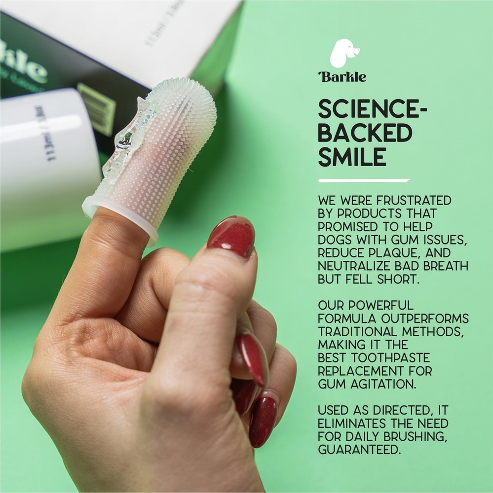 Vet Approved Dog Teeth Cleaning Toothpaste & Tooth Brushing Kit | Eliminate P...