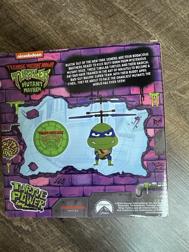Nickelodeon Turtles Ninjas Leonardo Motion Sensing Helicopter- Hand Control