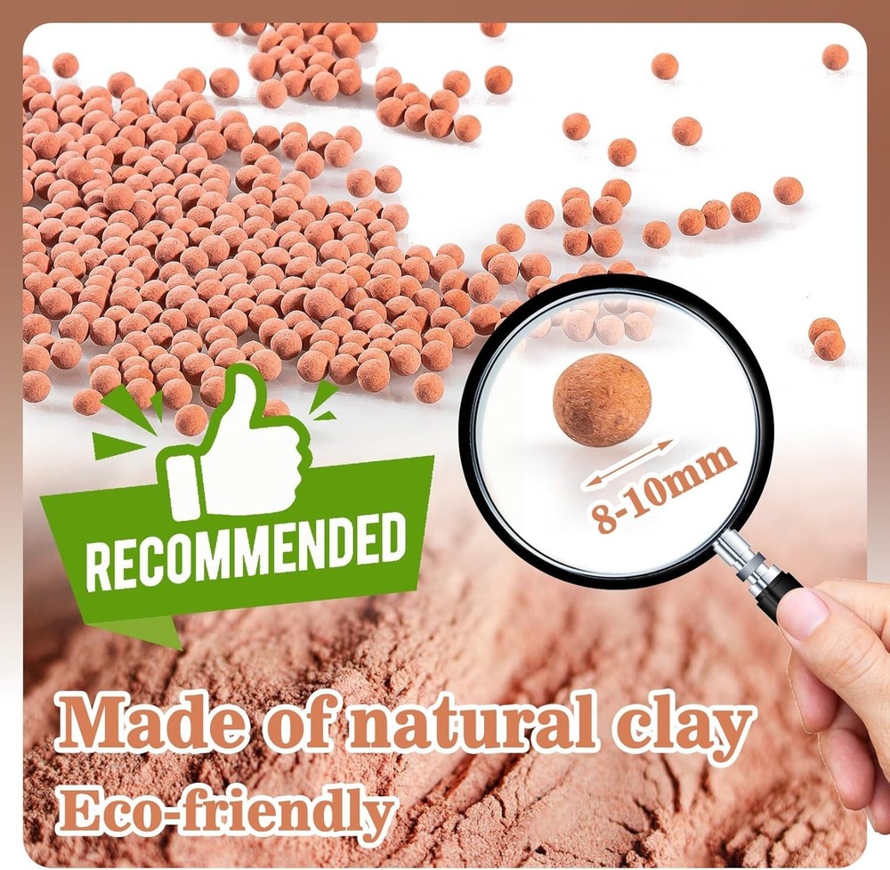 4 OZ Clay Pebbles for Plant Drainage & Decoration - Hydroponics Solution