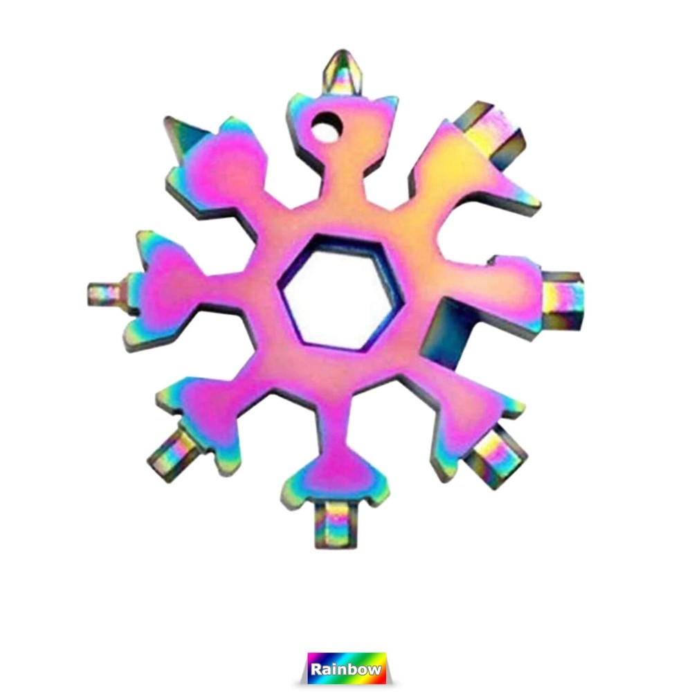 18-in-1 multi-function tool kit- Allen Wrench. Phillips, Flat head-SNOWFLAKE