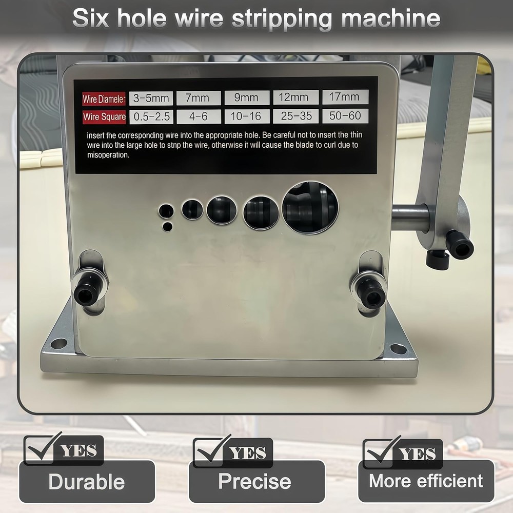 Manual Wire Stripper Machine,Drill Powered Hand Crank Wire Stripper Tool With...