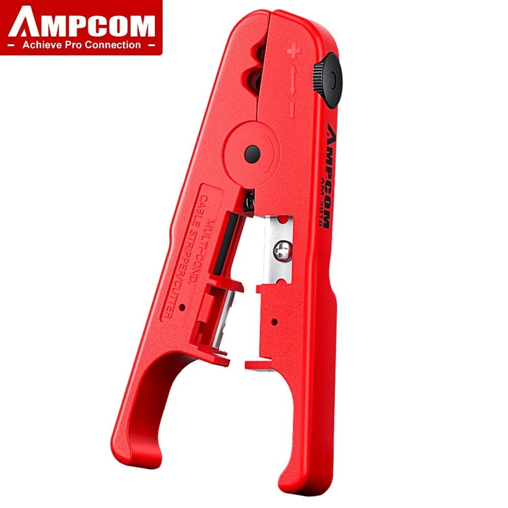 AMPCOM Wire Stripper Ethernet Cable Cutter for CAT7 CAT6 CAT5E CAT5 LAN Tool Pro