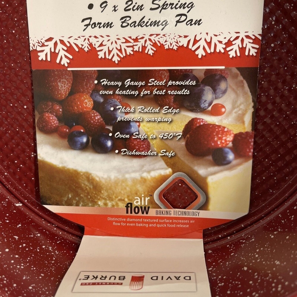 David Burke Springform Pan Bakeware 9" x 2" Nonstick Coating Air Flow Tech