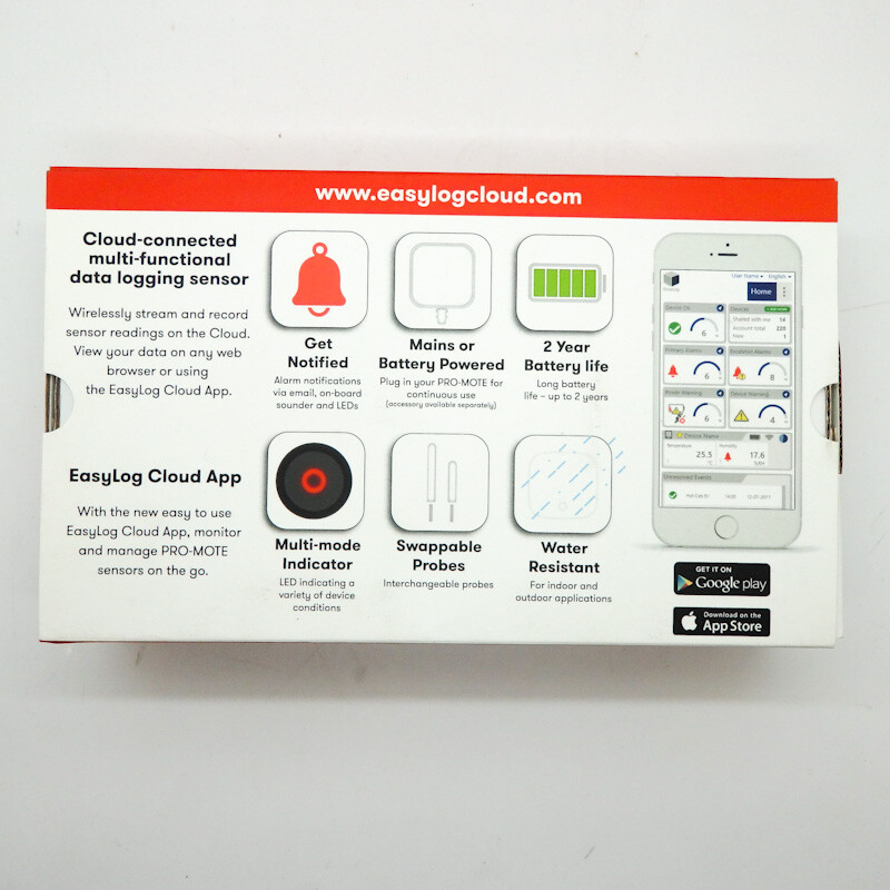 RS PRO Thermistor Probe Temperature Cloud-Connected Data Logger Kit 172-0562