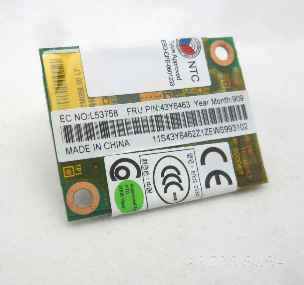 56K Modem Card Model RD02-D330 1