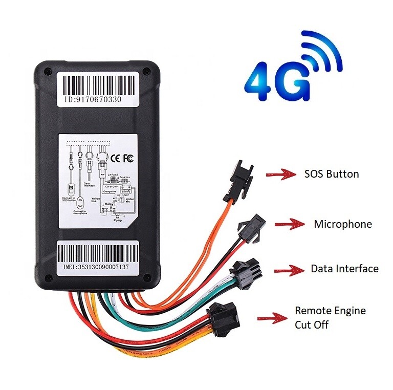 4G Hardwire Kill Switch GPS Vehicle Tracker Real Time Disable Ignition Starter