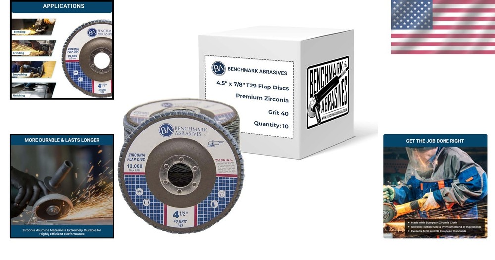 Zirconia Grinding Wheels 4 1/2 - 10 Pack