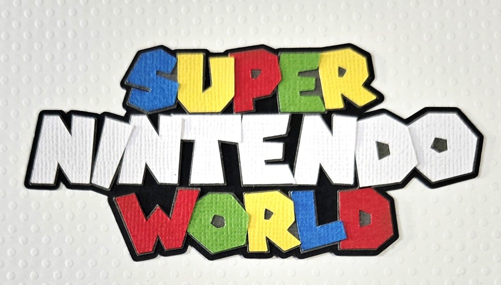 Super Nintendo Title. Scrapbook, Card making Paper Piecing
