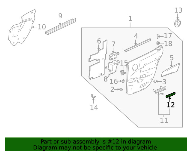 Genuine GM Pull Handle Cover 10369582